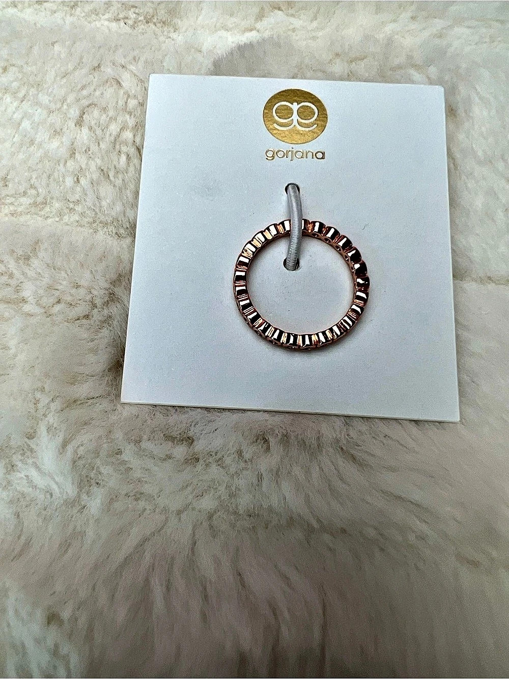 gorjana Candice Shimmer Rose Gold Eternity Stackable Band Ring Size 6 NEW